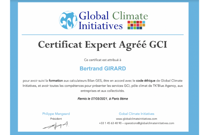 Certificat expert agréé GCI